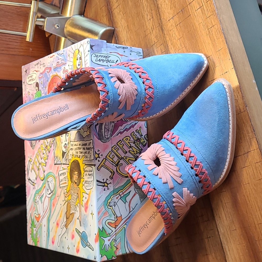 Suede Mules- Jeffrey Campbell- Billy st- Size 7.5